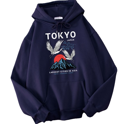 Sweatshirt mit Kapuze Tokyo (14 Farben)