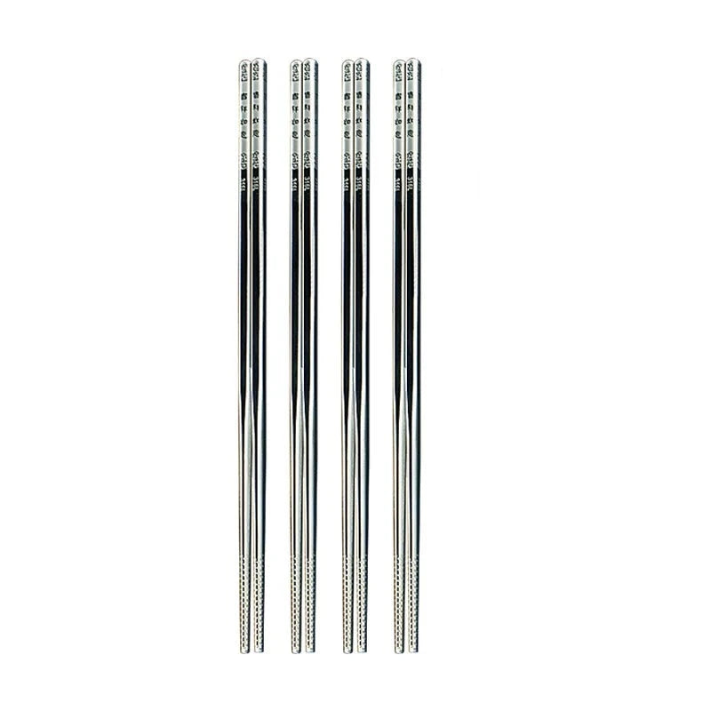 Chinesische Edelstahl Essstäbchen Set Abukamato (4 Paar)