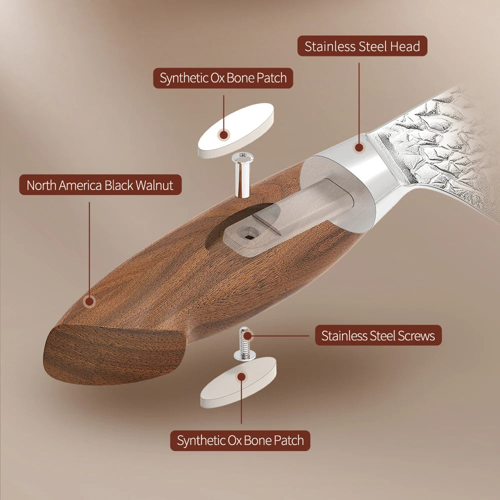 Santoku Damastmesser Fussa