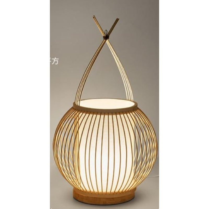 Bambus Tischlampe Taya – Kaltes Licht
