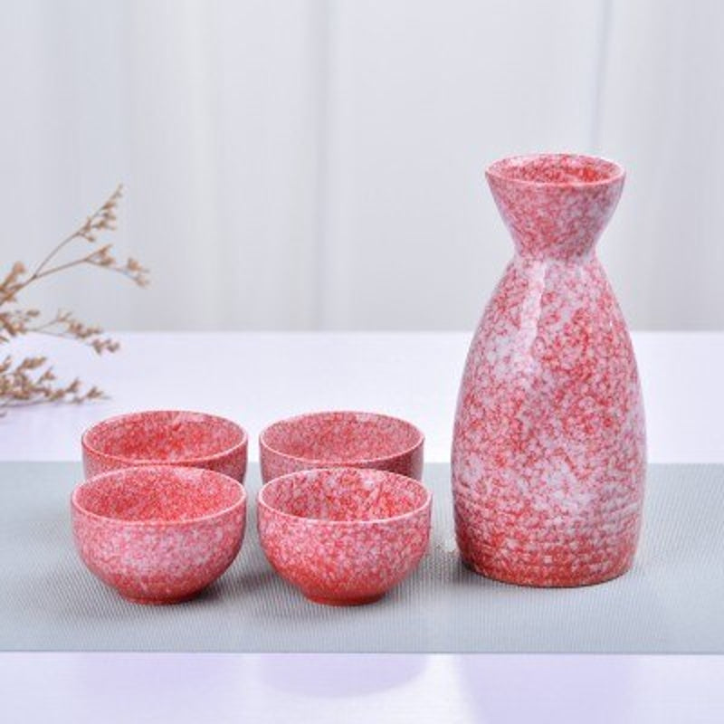 Keramik Sake Set Mukaishima (2 Modelle) – Sake Set A