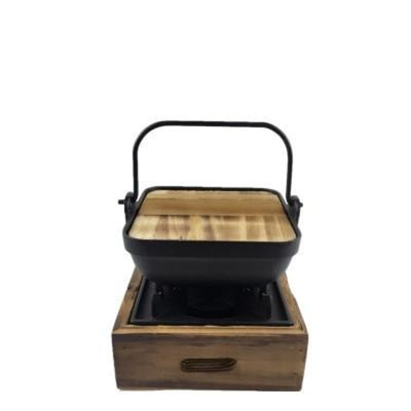 Sukiyaki Topf- und Herd-Set Biei (4 Größen) – 7 Quadrat S +Ständer