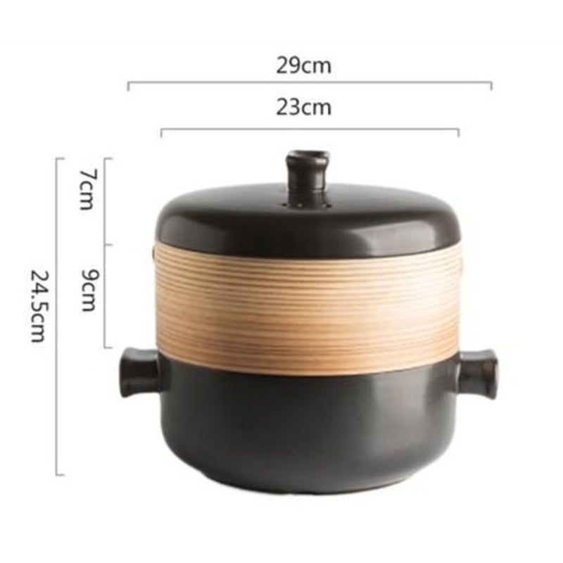 Donabe Dampfkocher Iwanai (2 Farben) – Schwarz