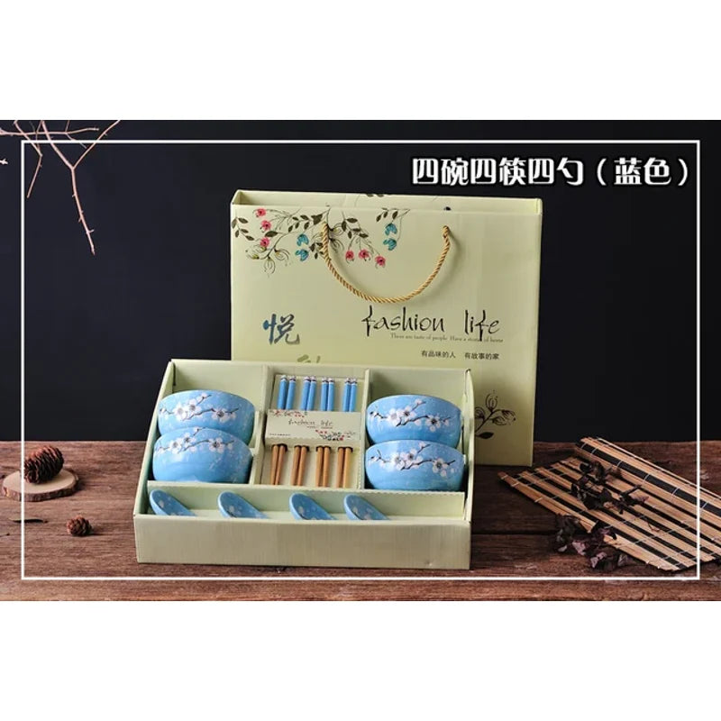 Geschirr Set Gingko (5 Farben) – Hellblau