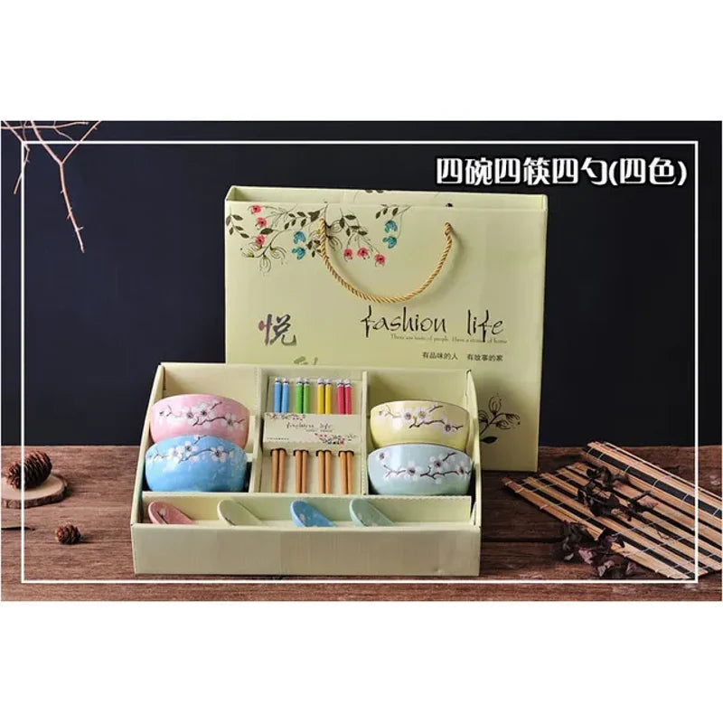 Geschirr Set Gingko (5 Farben) – Mix