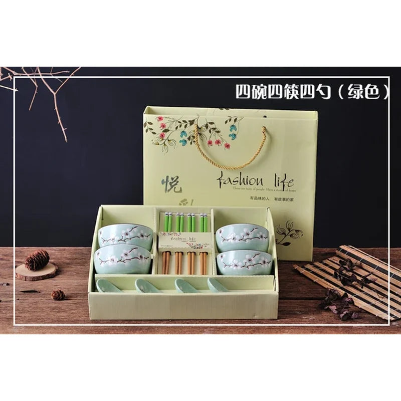 Geschirr Set Gingko (5 Farben) – Hellgrün