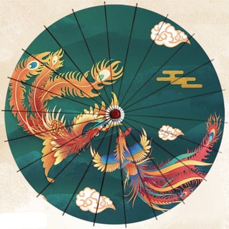 Asiatischer Sonnenschirm Chikamatsu (4 Farben) – C