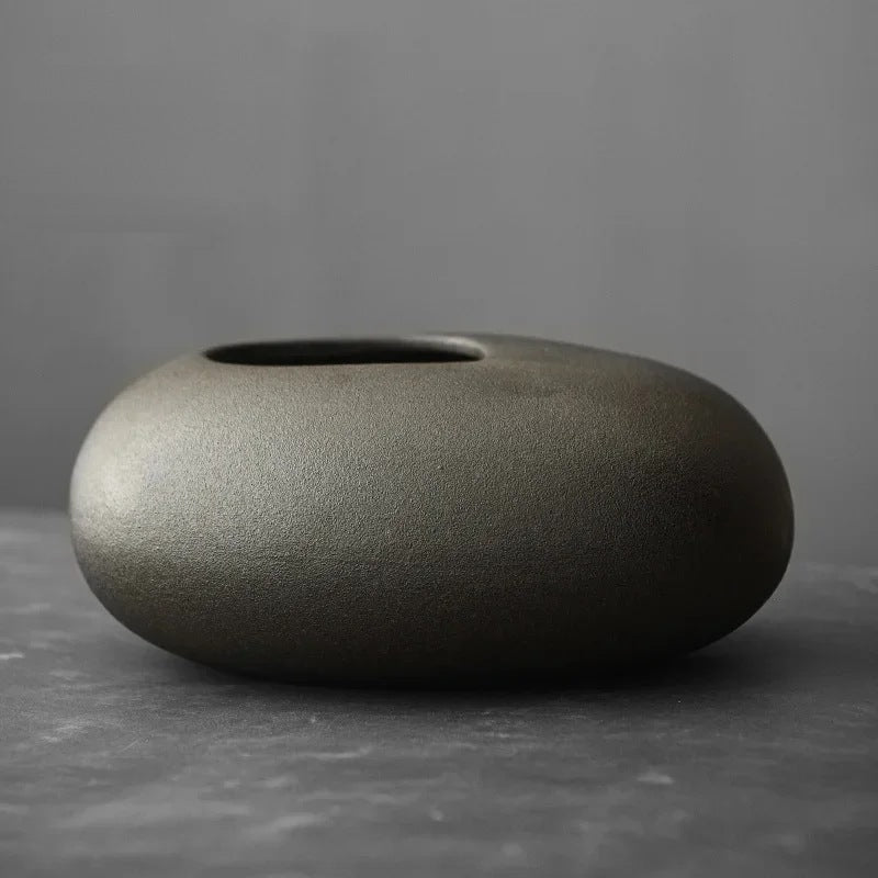 Keramik Vase Kawaishi Mattschwarz