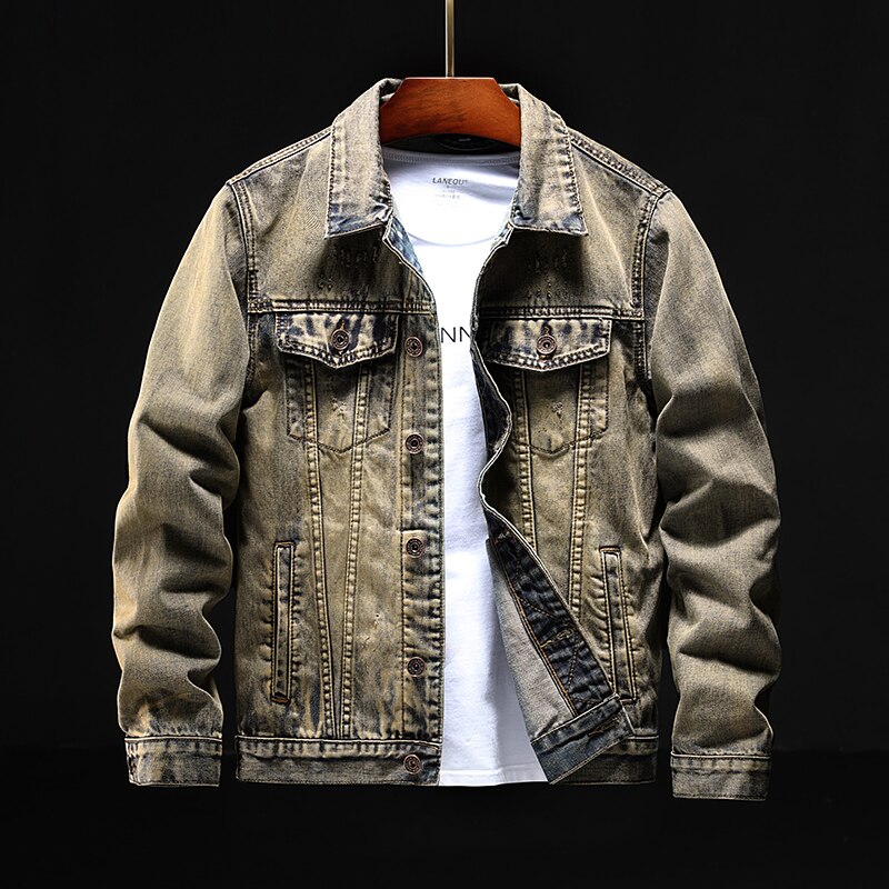 Jeansjacke mit Crane-Stickerei Toyo