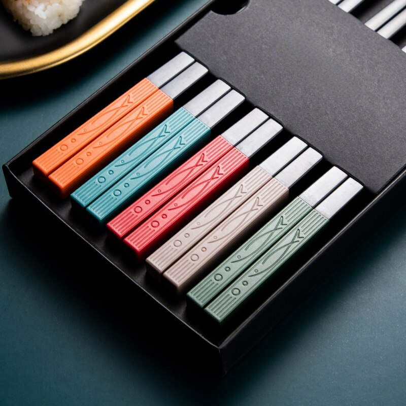 Essstäbchen Set Kushuko (6 Farben)