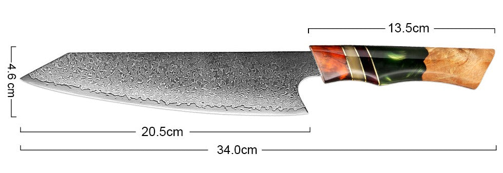 Kiritsuke Damastmesser Kyusui.