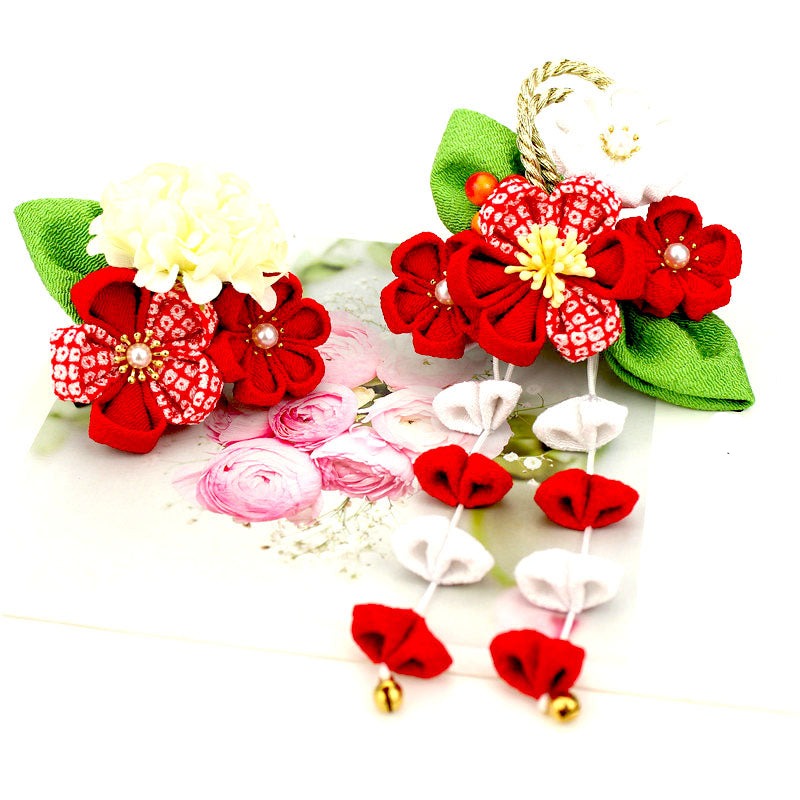 2 Stück Kanzashi Haarschmuck Amagata