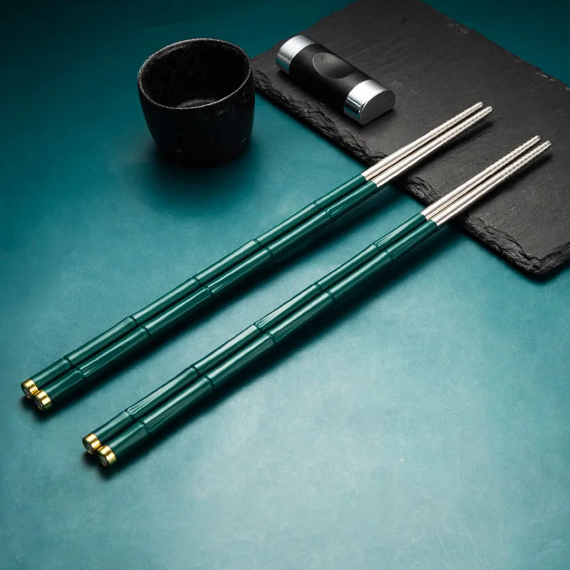 10 Paar Metall Essstäbchen Saiko