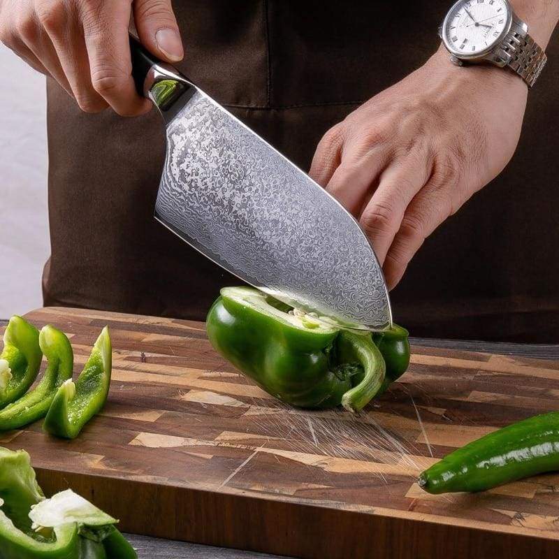 Damascus Deba Knife Yuna - Knives