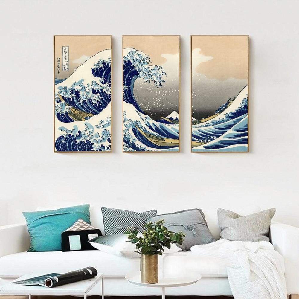Japanese Print The Wave - Canvas Picture