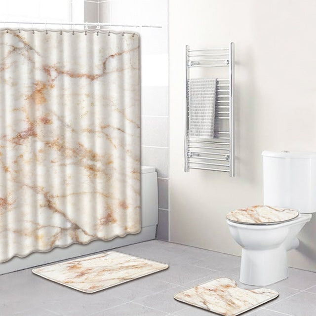 4 Teiliges Badezimmer-Set Sora