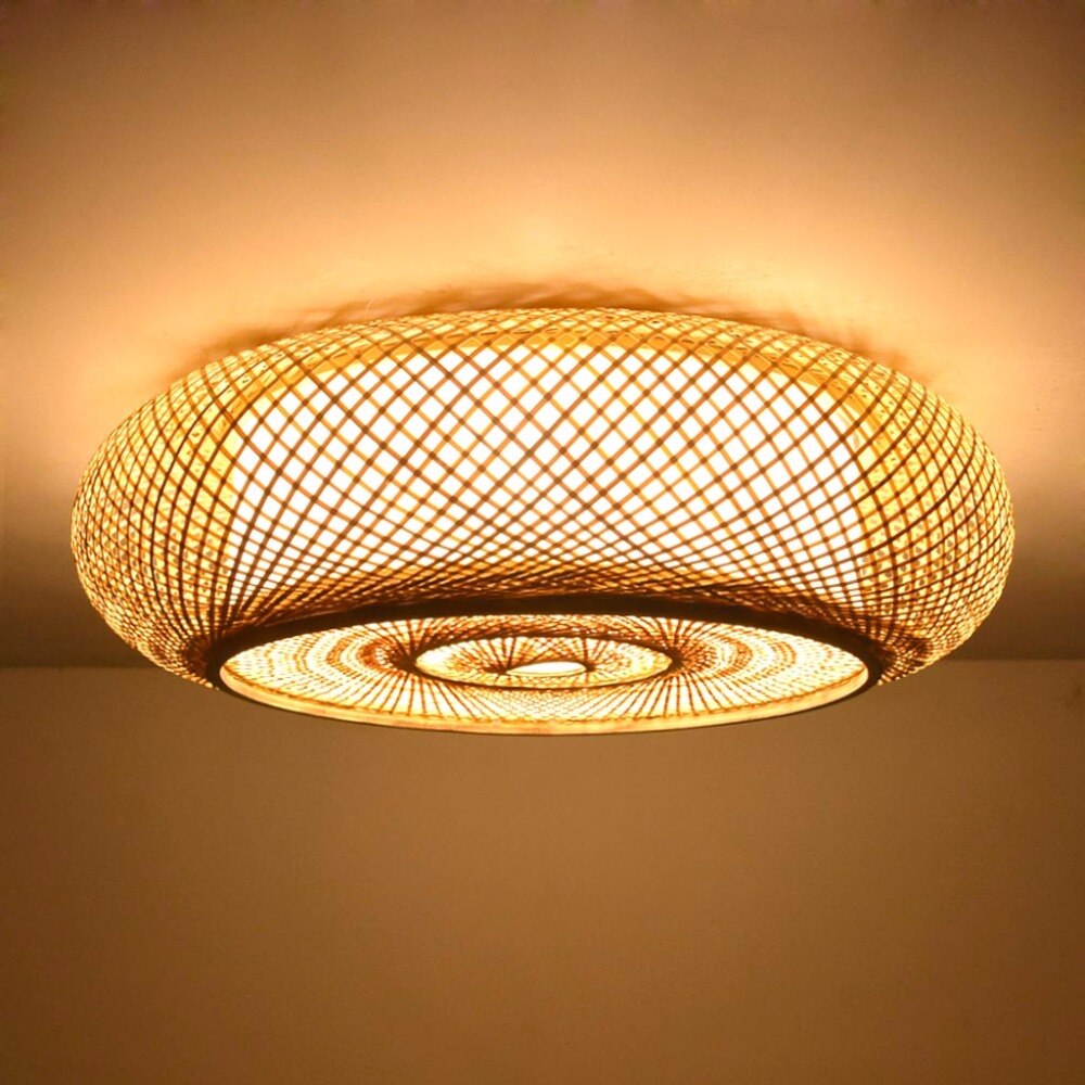 Rattan-Deckenlampe Benjiro im japanischen Stil – Bild 6