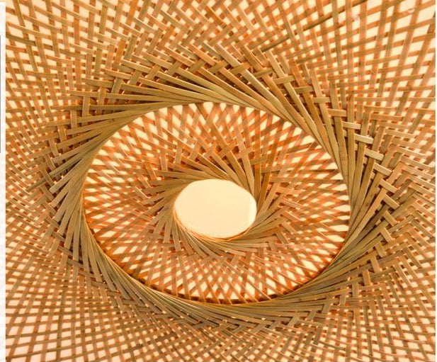 Rattan-Deckenlampe Benjiro im japanischen Stil – Bild 4