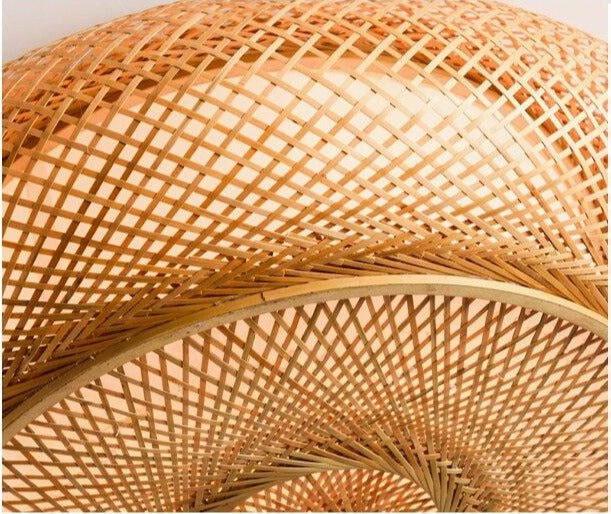 Rattan-Deckenlampe Benjiro im japanischen Stil – Bild 7