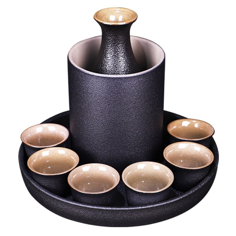 9 Teiliges Sake-Set Hakuba (2 Modelle)