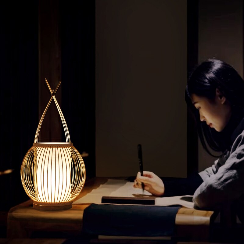 Bambus Tischlampe Taya