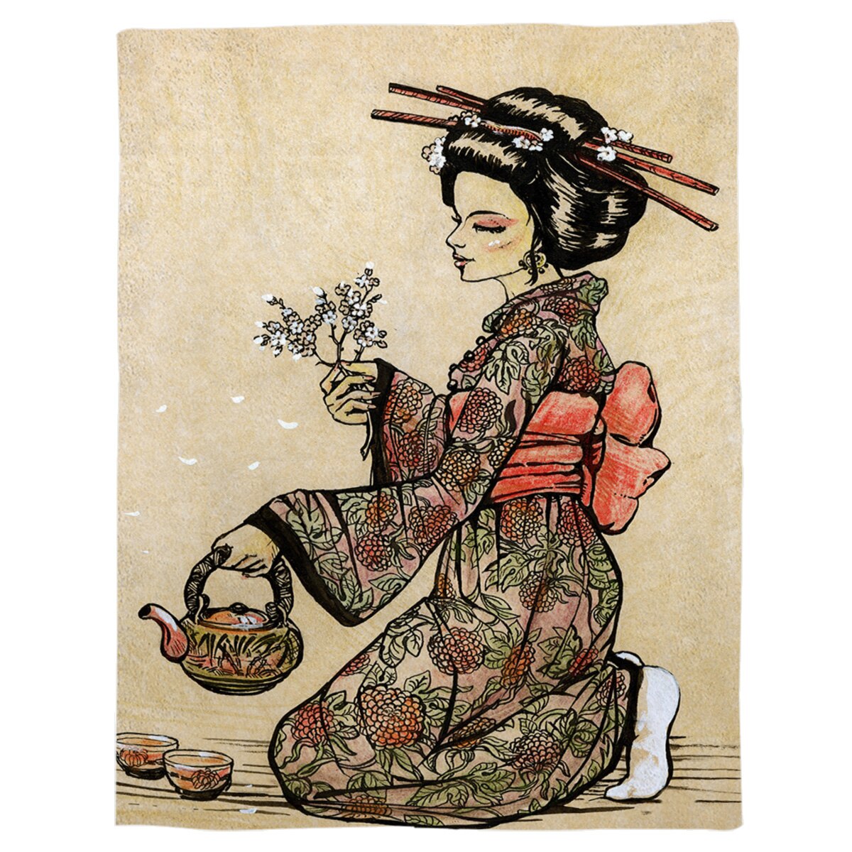 Geisha Kuscheldecke Hoshi (4 Größen)