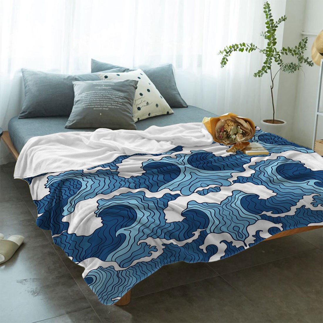 Grosse Welle Kuscheldecke Junpei (4 Größen)