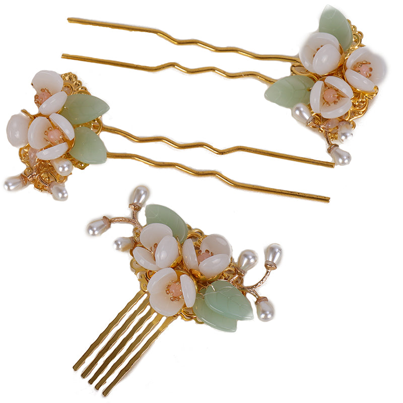 Kanzashi Haarnadel-Set Hikaru