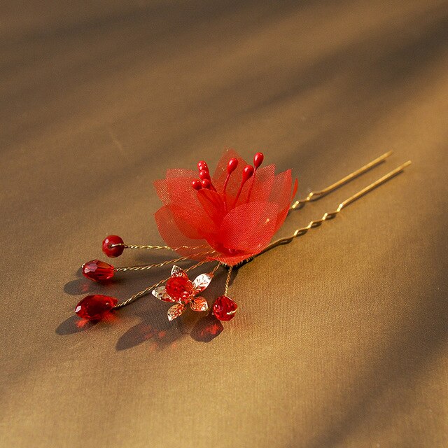 Kanzashi Haarblumen Gina (8 Modelle)