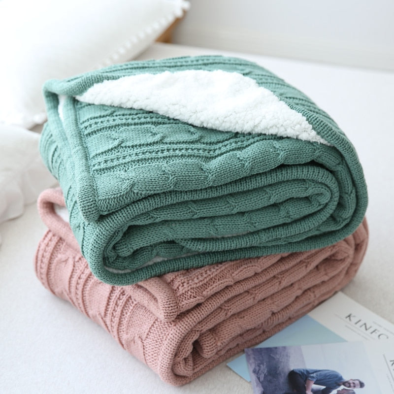 Wollartige Strickdecke Yakushima (9 Farben)