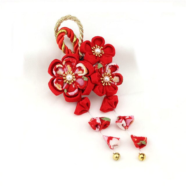 Kanzashi Sakura Haarnadel Biwa