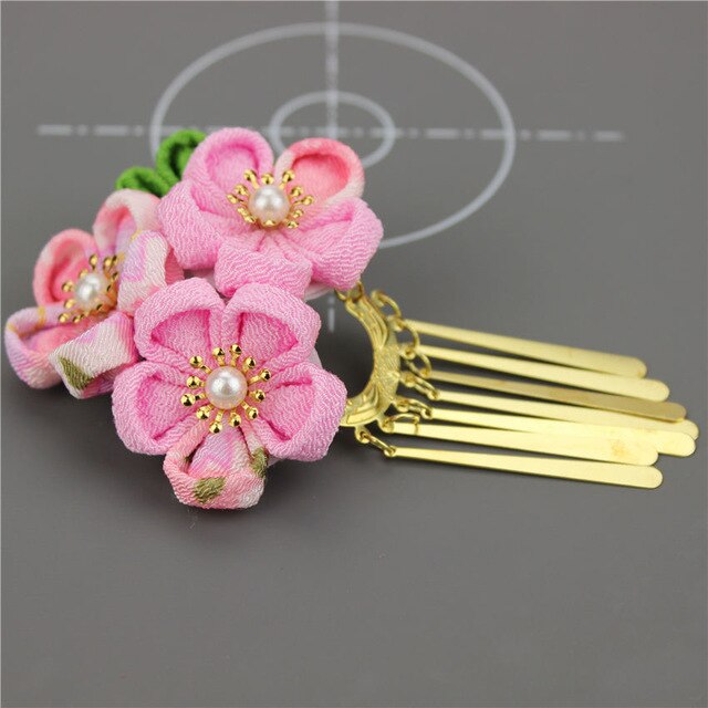 Kanzashi Sakura Haarnadel Biwa