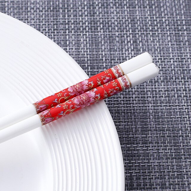 5 Paar Asiatische Porzellan Essstäbchen Daxing
