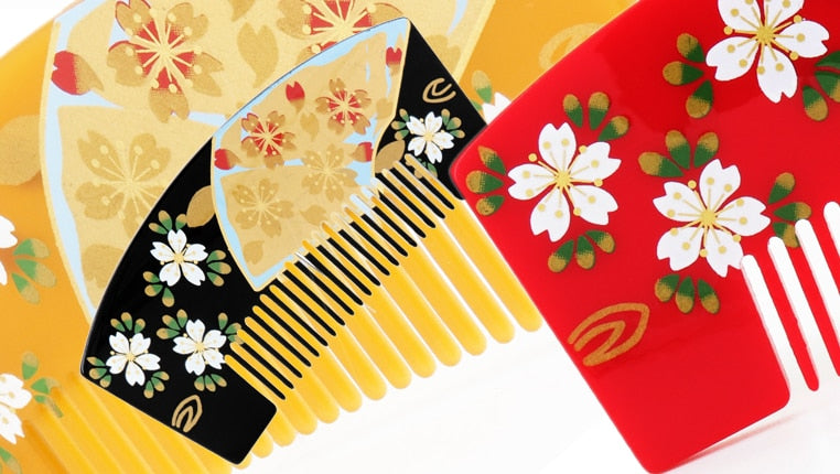 Kanzashi Haarkamm Hideki (3 Farben)