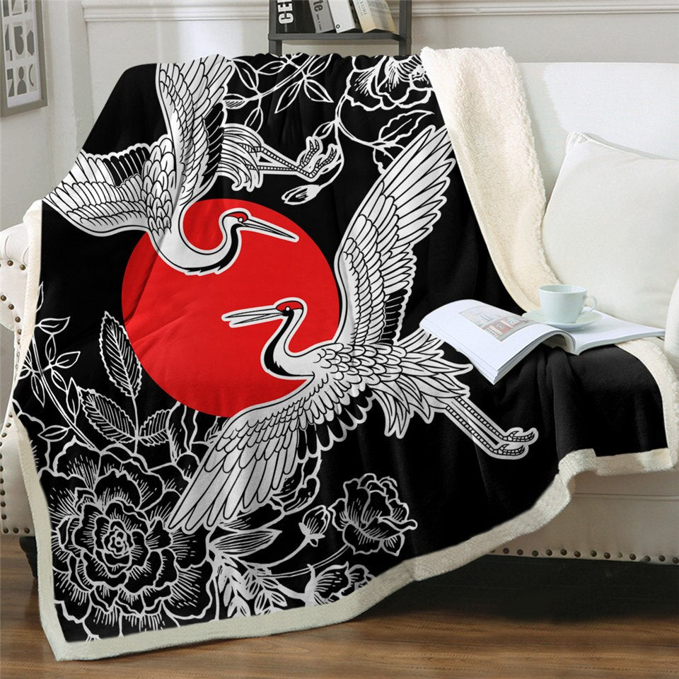 Kranich Decke Suzuka (3 Größen)