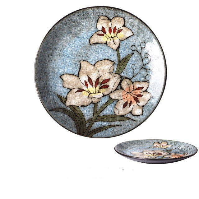 Handgemalte Vintage Teller Chishu (6 Farben)
