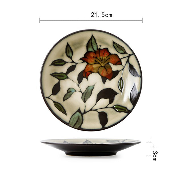 Handgemalte Vintage Teller Chishu (6 Farben)