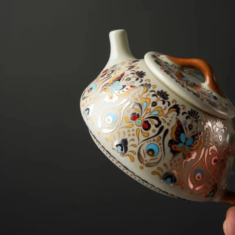 Teekanne Akasuki. Asiatischer Art. Handgemalt.