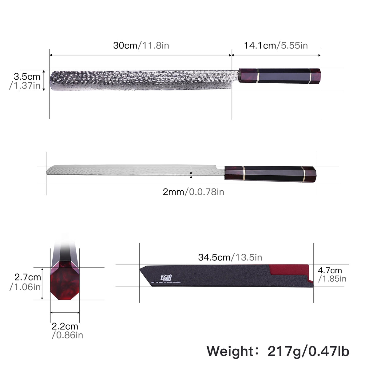 Asiatisches Fleischmesser Jingumae