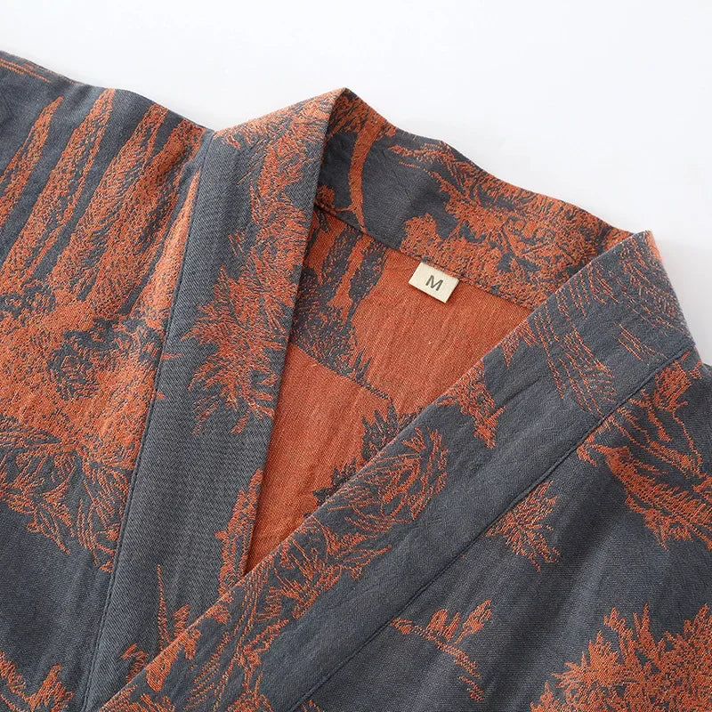 Herren Kimono-Robe Fuchu aus Baumwolle – Bild 3