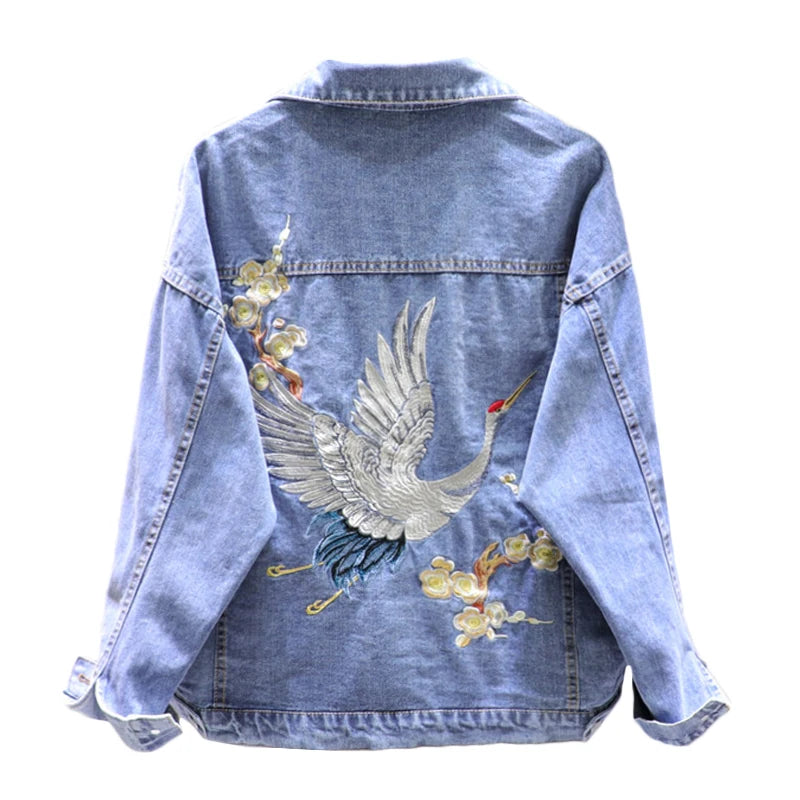 Damen Jeansjacke Chōyō im japanischen Stil