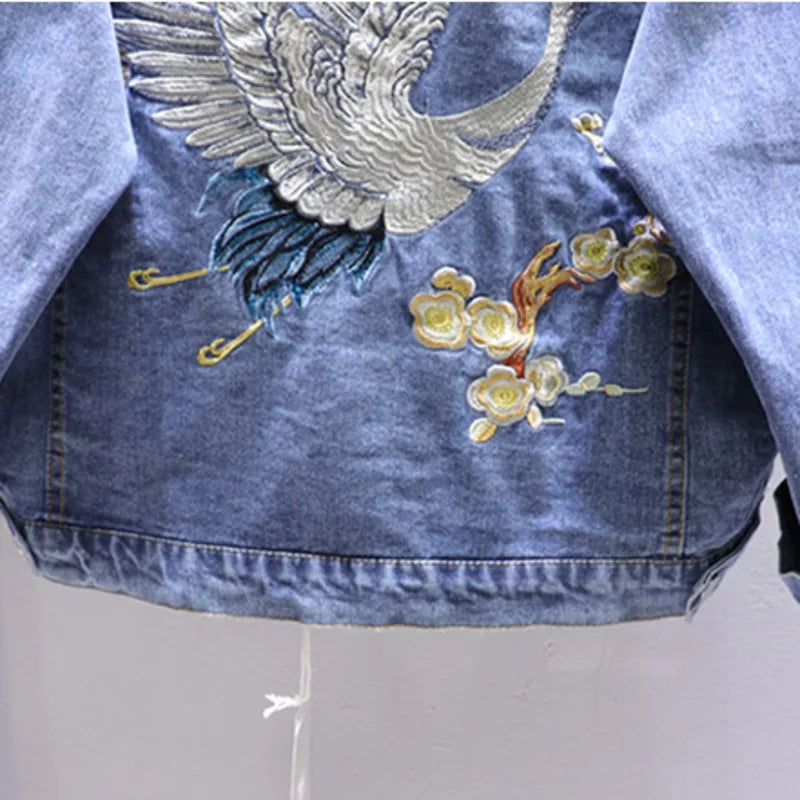 Damen Jeansjacke Chōyō im japanischen Stil – Bild 2