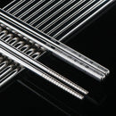 Chinesiche Edelstahl Essstäbchen Set Abukamato (4 Paar)