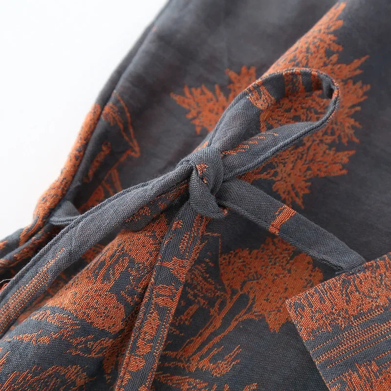 Herren Kimono-Robe Fuchu aus Baumwolle – Bild 4