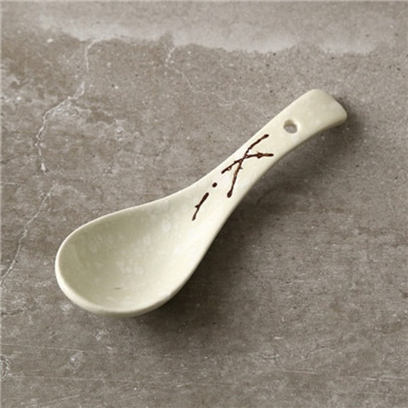 Porzellanlöffel Karo – Grün