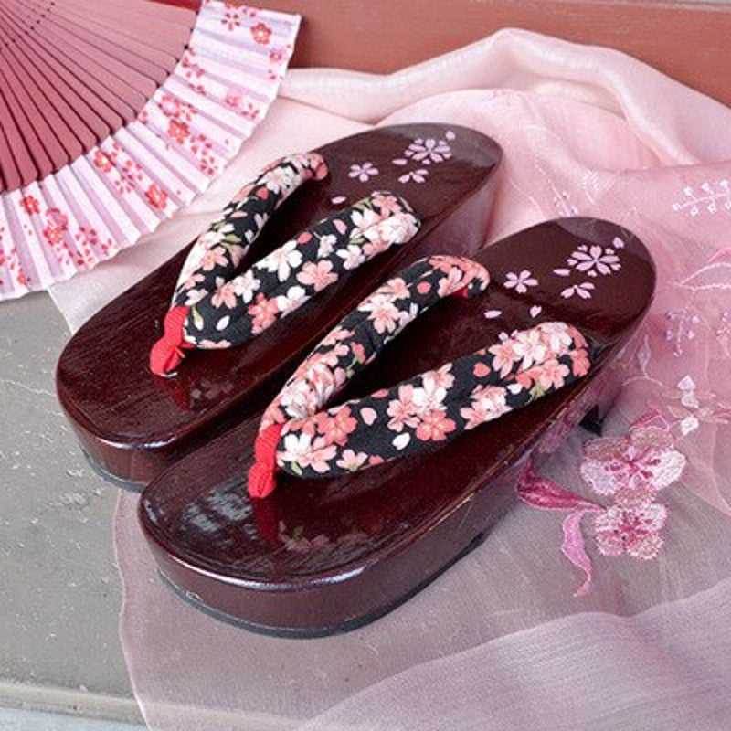 Damen Geta Sandalen Chichibu (10 Farben und 7 Größen)