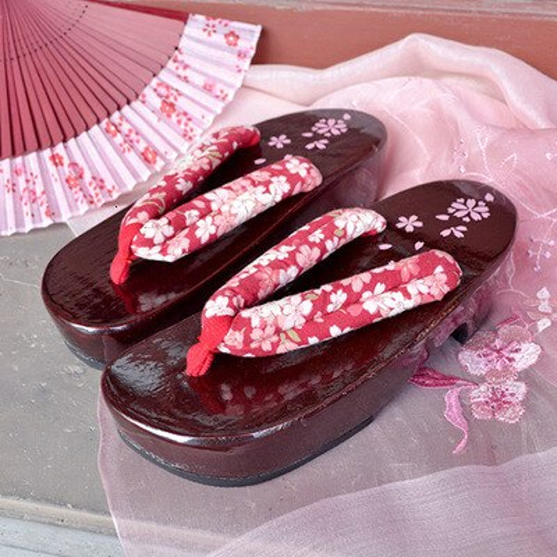 Damen Geta Sandalen Chichibu (10 Farben und 7 Größen)