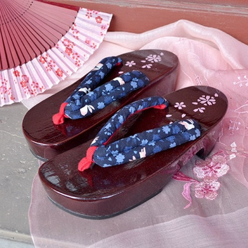 Damen Geta Sandalen Chichibu (10 Farben und 7 Größen)