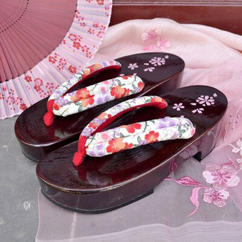 Damen Geta Sandalen Chichibu (10 Farben und 7 Größen)