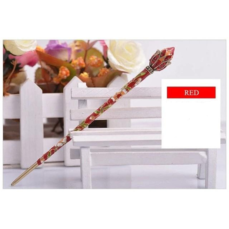 Kreative Kanzashi Haarnadel Airi – Rot